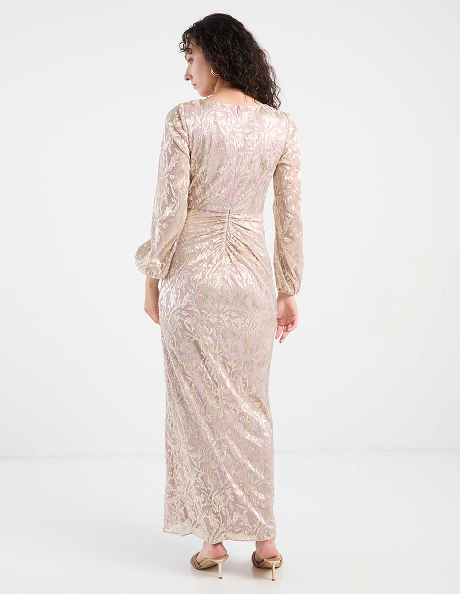 Vestido maxi de fiesta escote V 6
