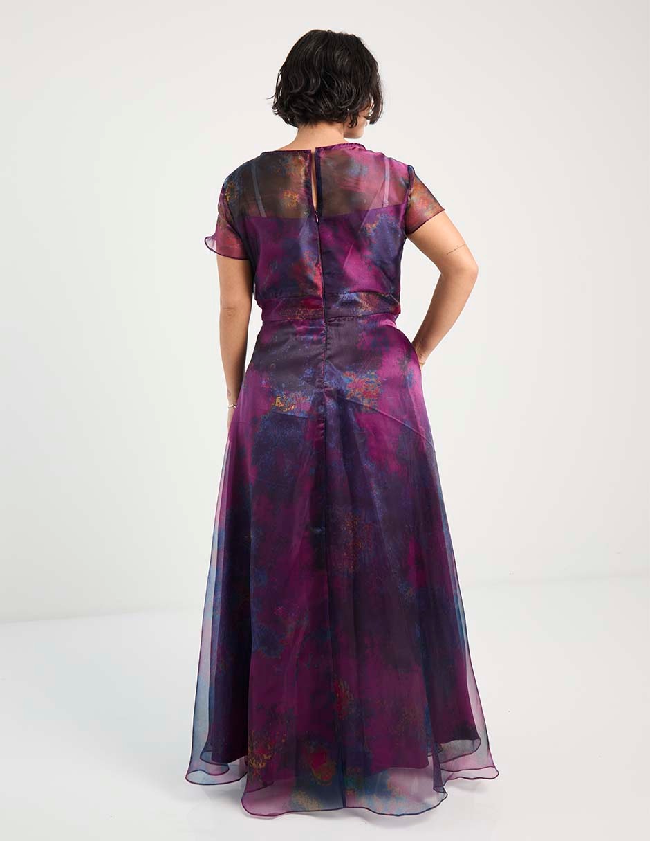 Vestido maxi de fiesta escote V 6