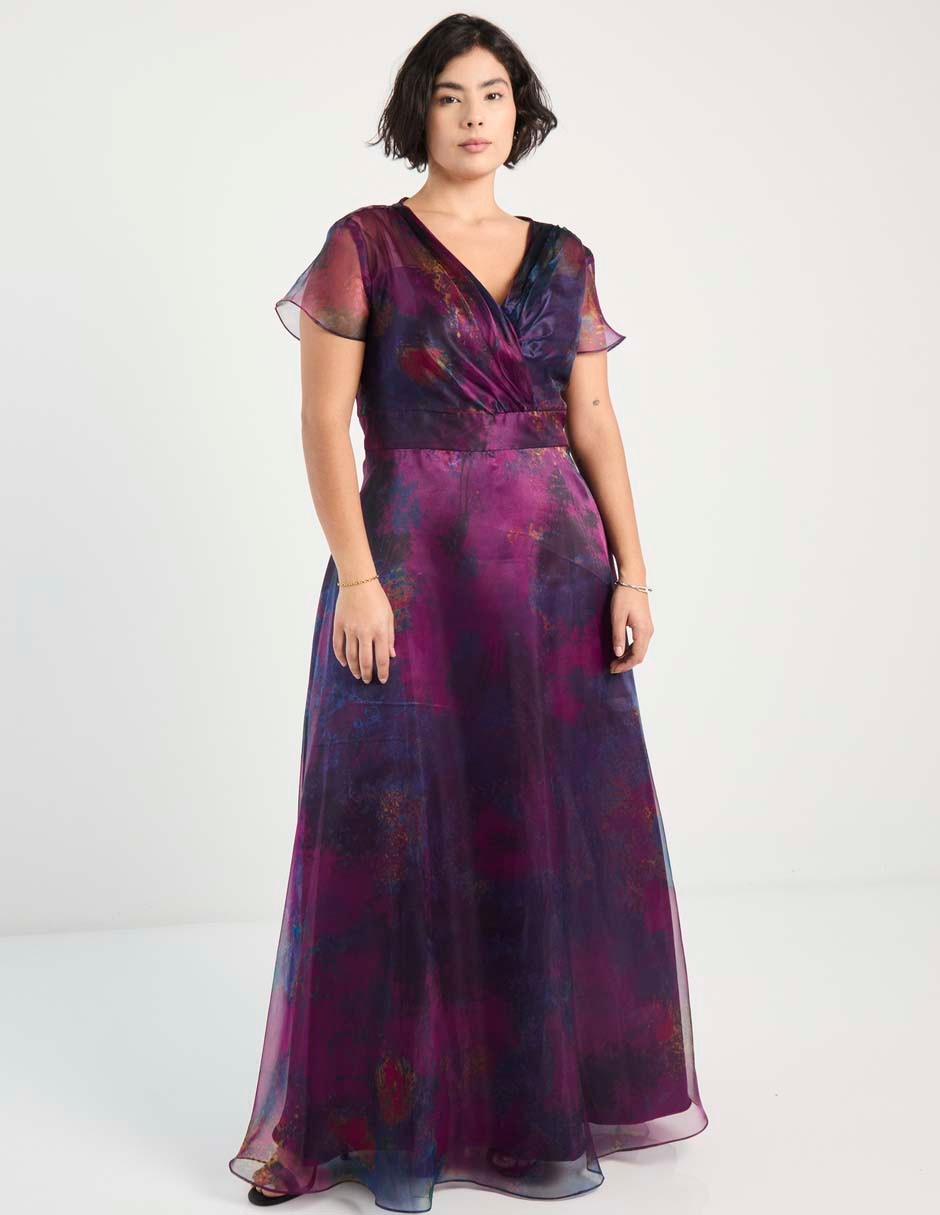 Vestido maxi de fiesta escote V 7