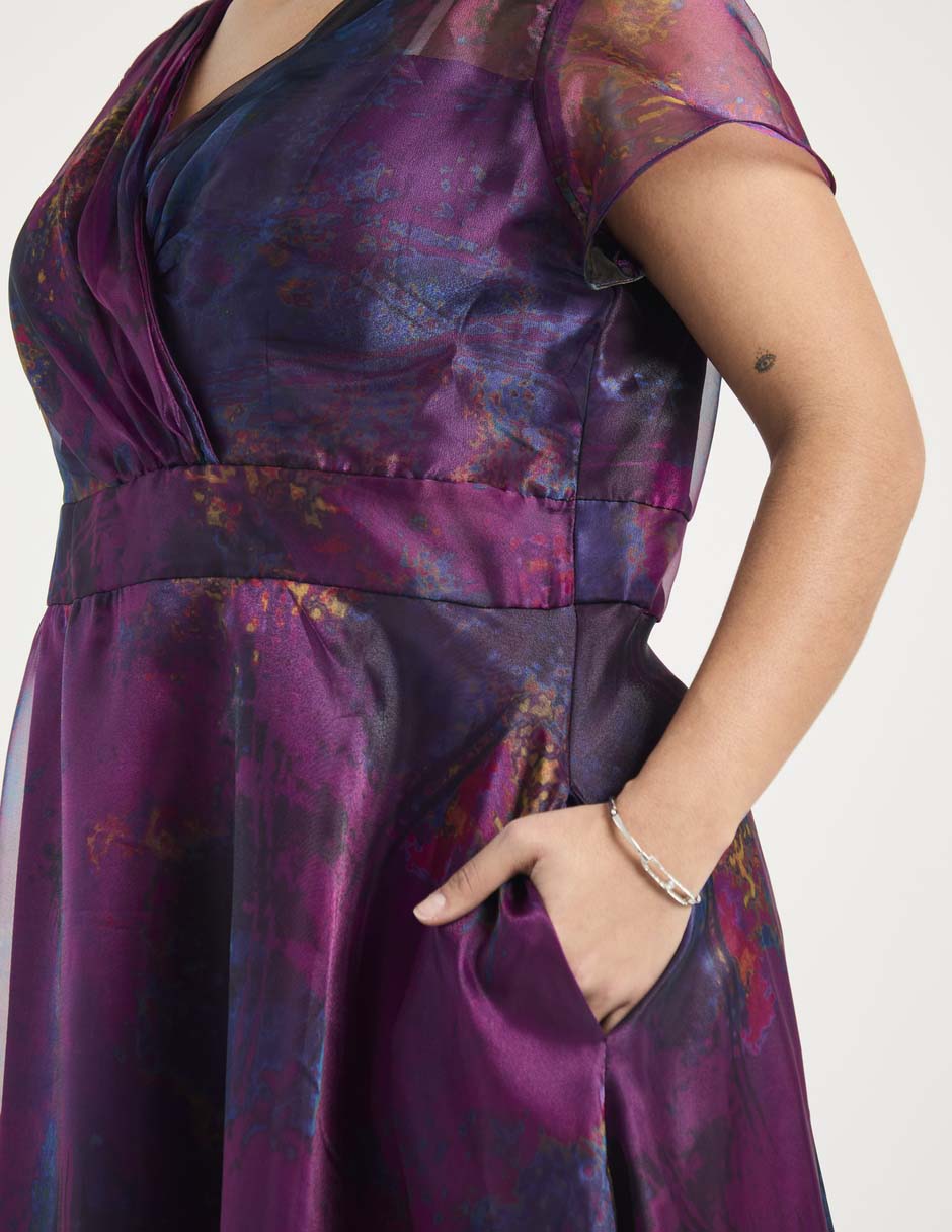 Vestido maxi de fiesta escote V 9