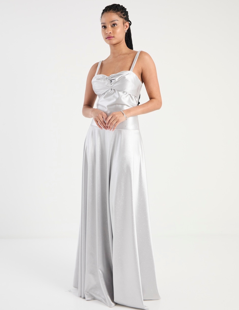Vestido maxi de fiesta escote Corazón