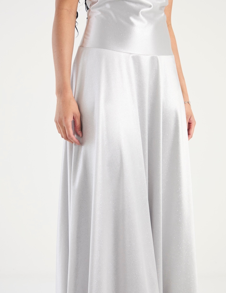Vestido maxi de fiesta escote Corazón