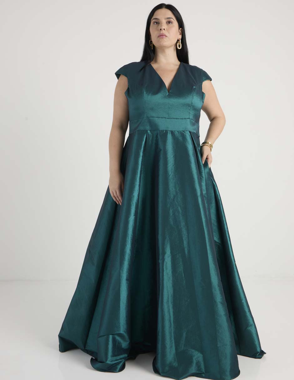 Vestido maxi de fiesta escote V 1