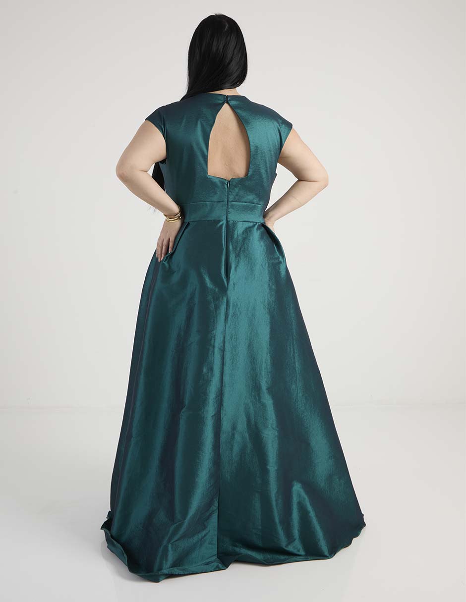 Vestido maxi de fiesta escote V 6