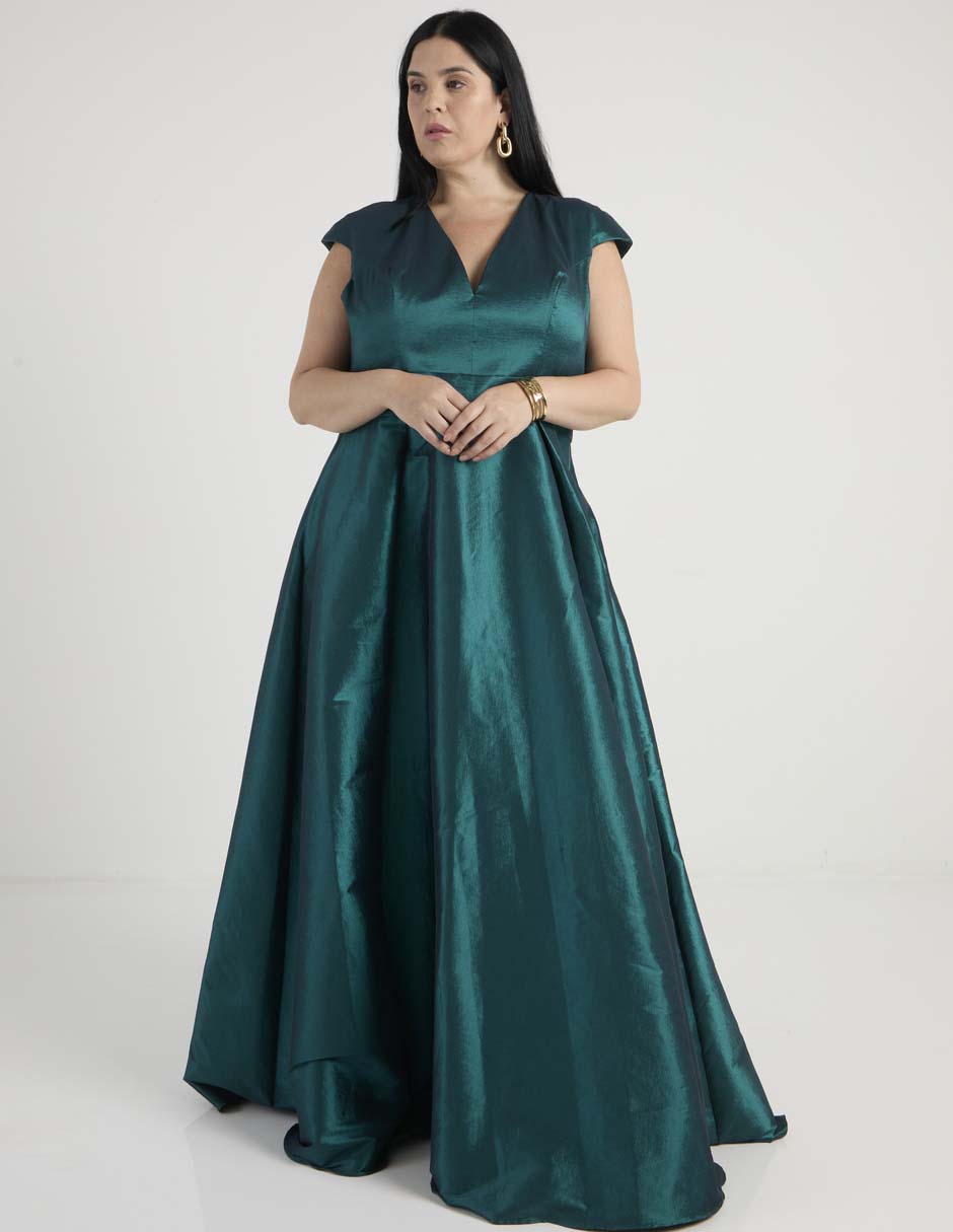 Vestido maxi de fiesta escote V 7