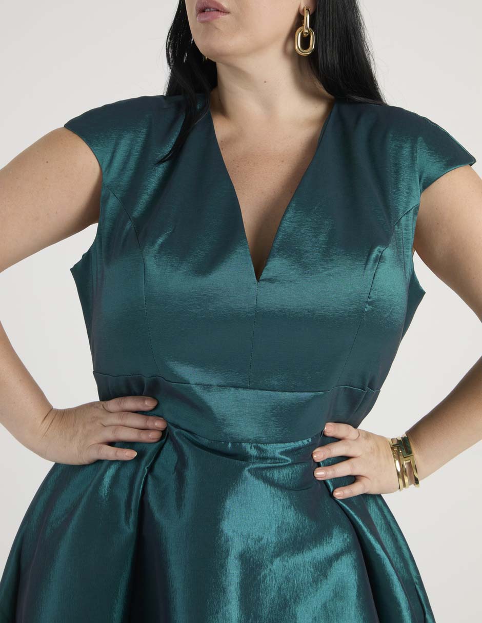 Vestido maxi de fiesta escote V 8