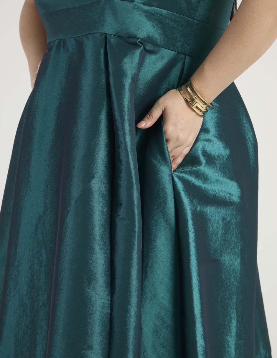 Vestido maxi de fiesta escote V 9