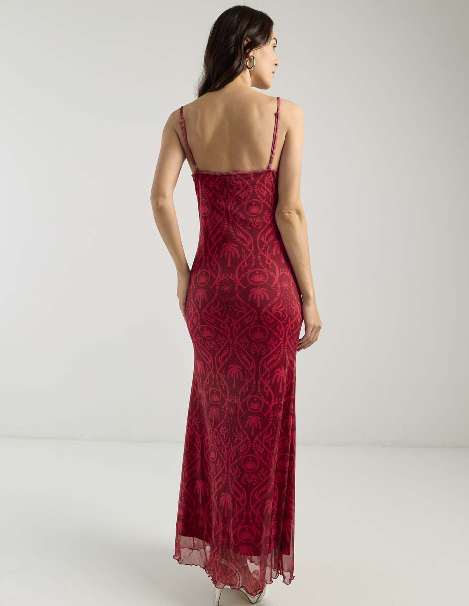 Vestido largo de fiesta Bebe escote bajo