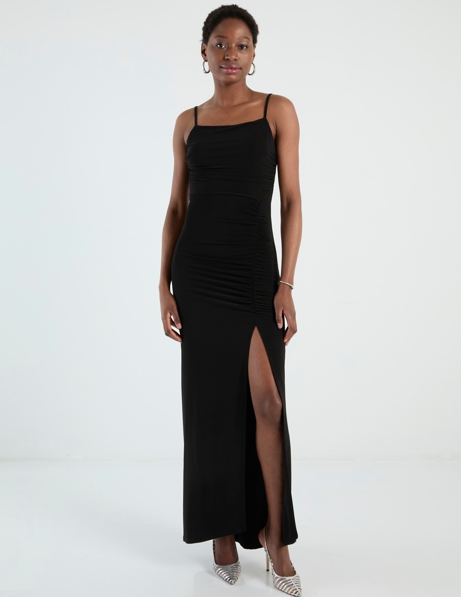 Vestido maxi fiesta escote espalda abierta