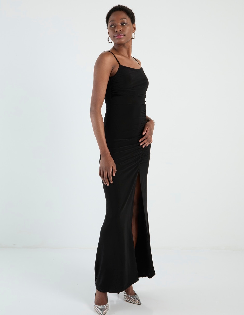 Vestido maxi fiesta Bebe escote espalda abierta