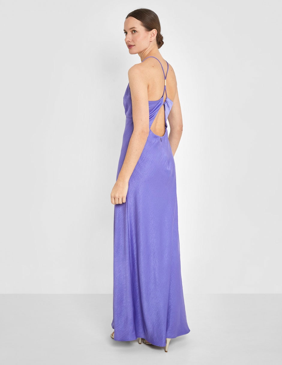 Vestido maxi de fiesta espalda cruzada 3