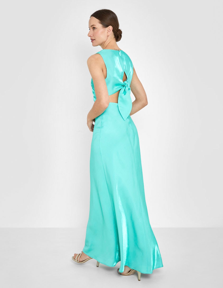 Vestido maxi de fiesta espalda cruzada 6