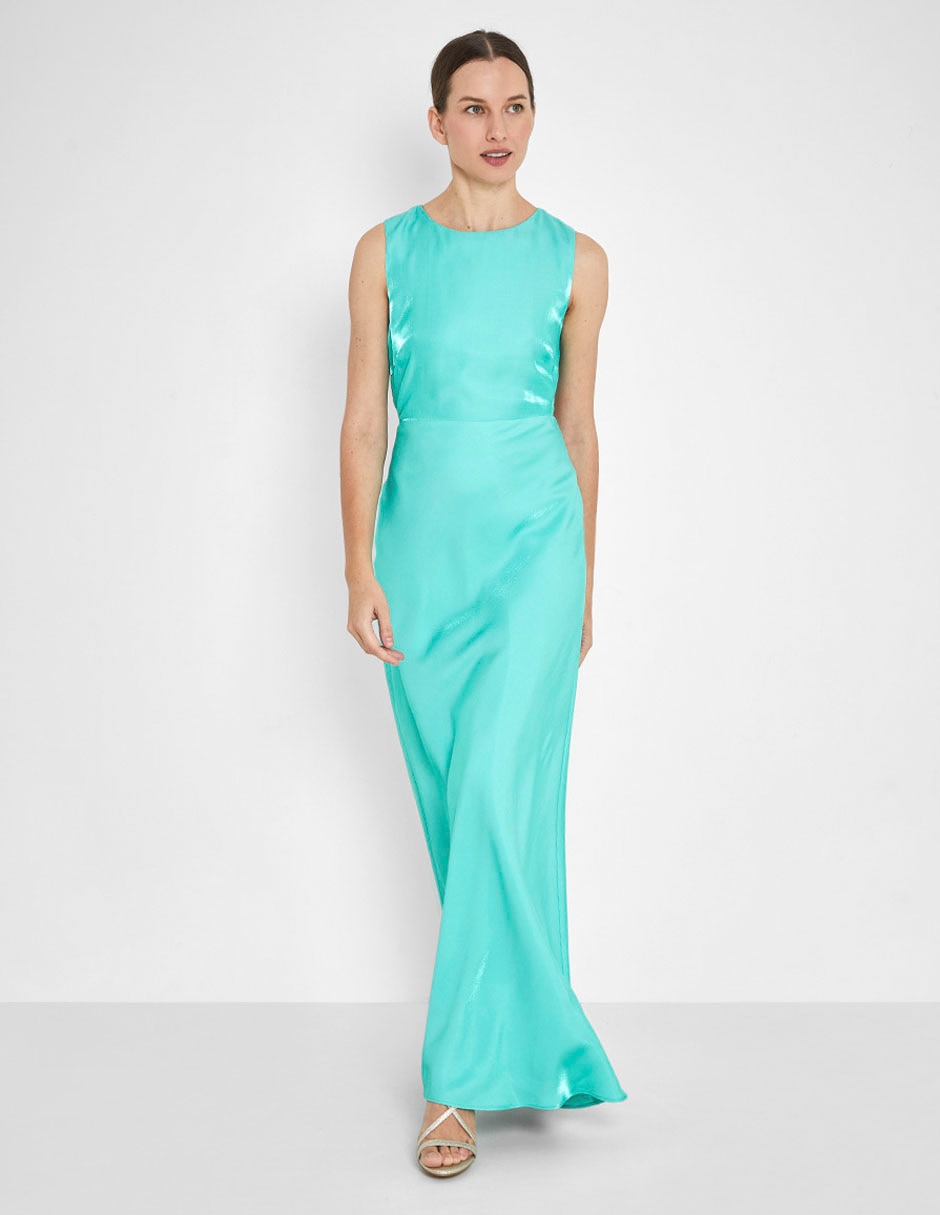 Vestido maxi de fiesta espalda cruzada 8
