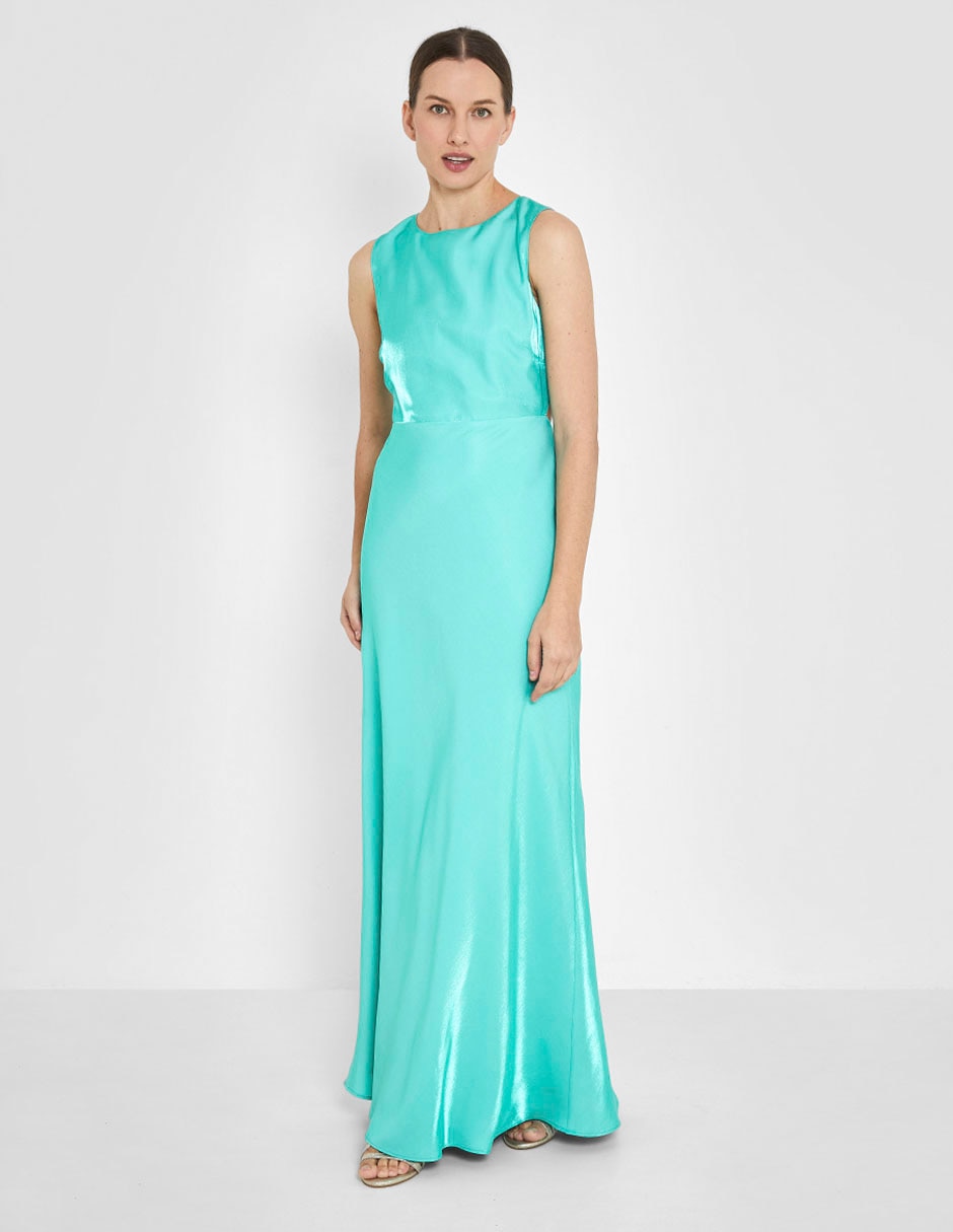 Vestido maxi de fiesta espalda cruzada 9