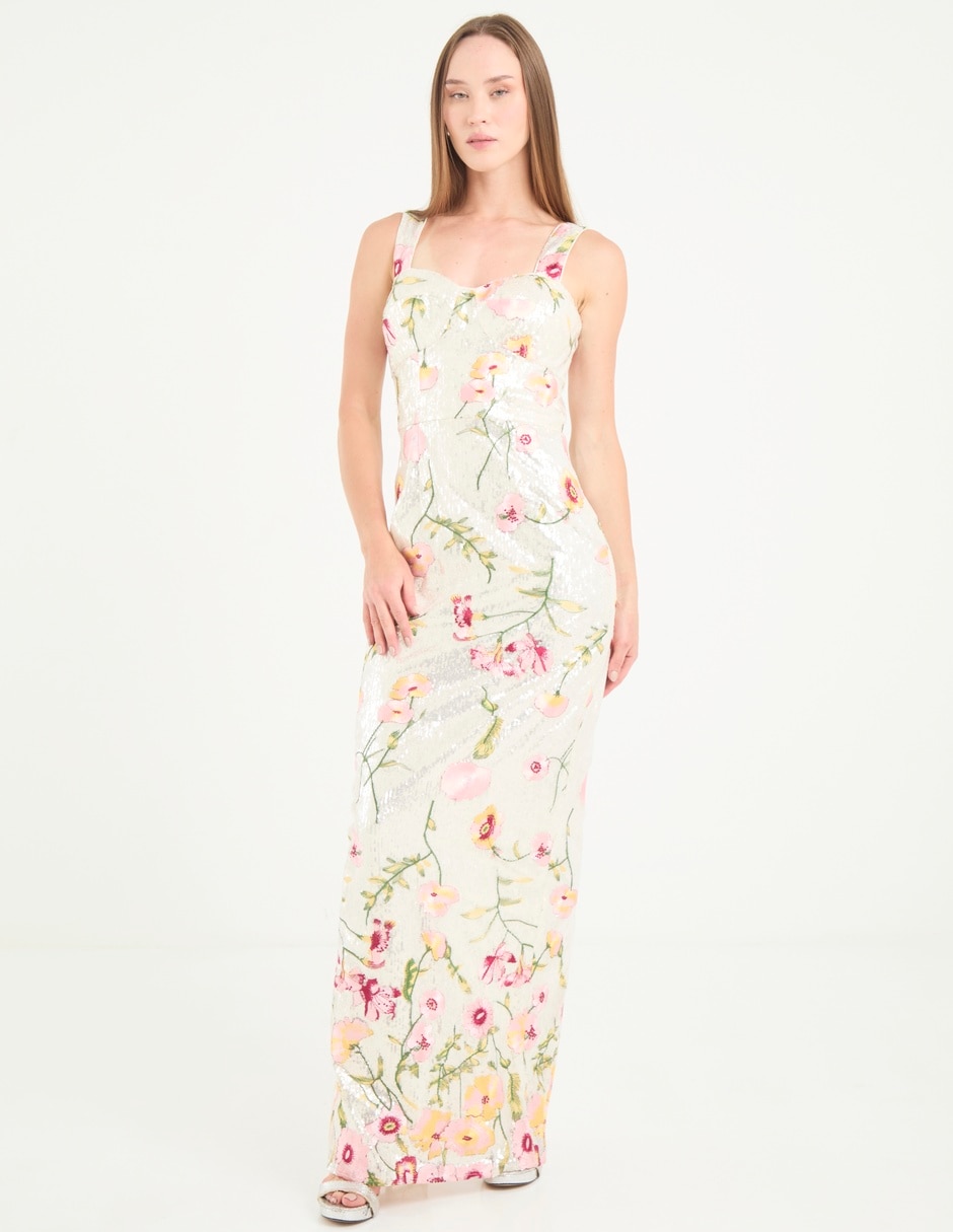 Vestido maxi de fiesta escote Corazón 3