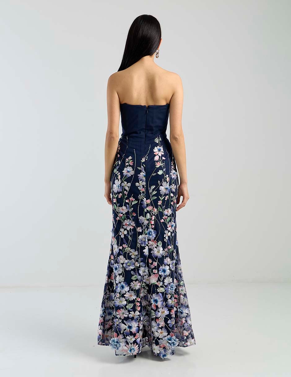 Vestido maxi de fiesta escote V