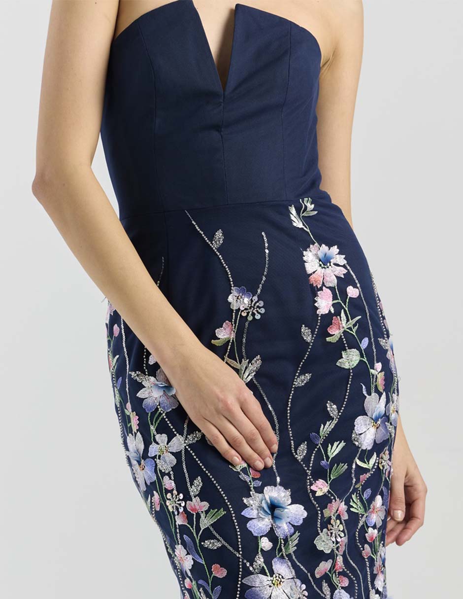 Vestido maxi de fiesta escote V