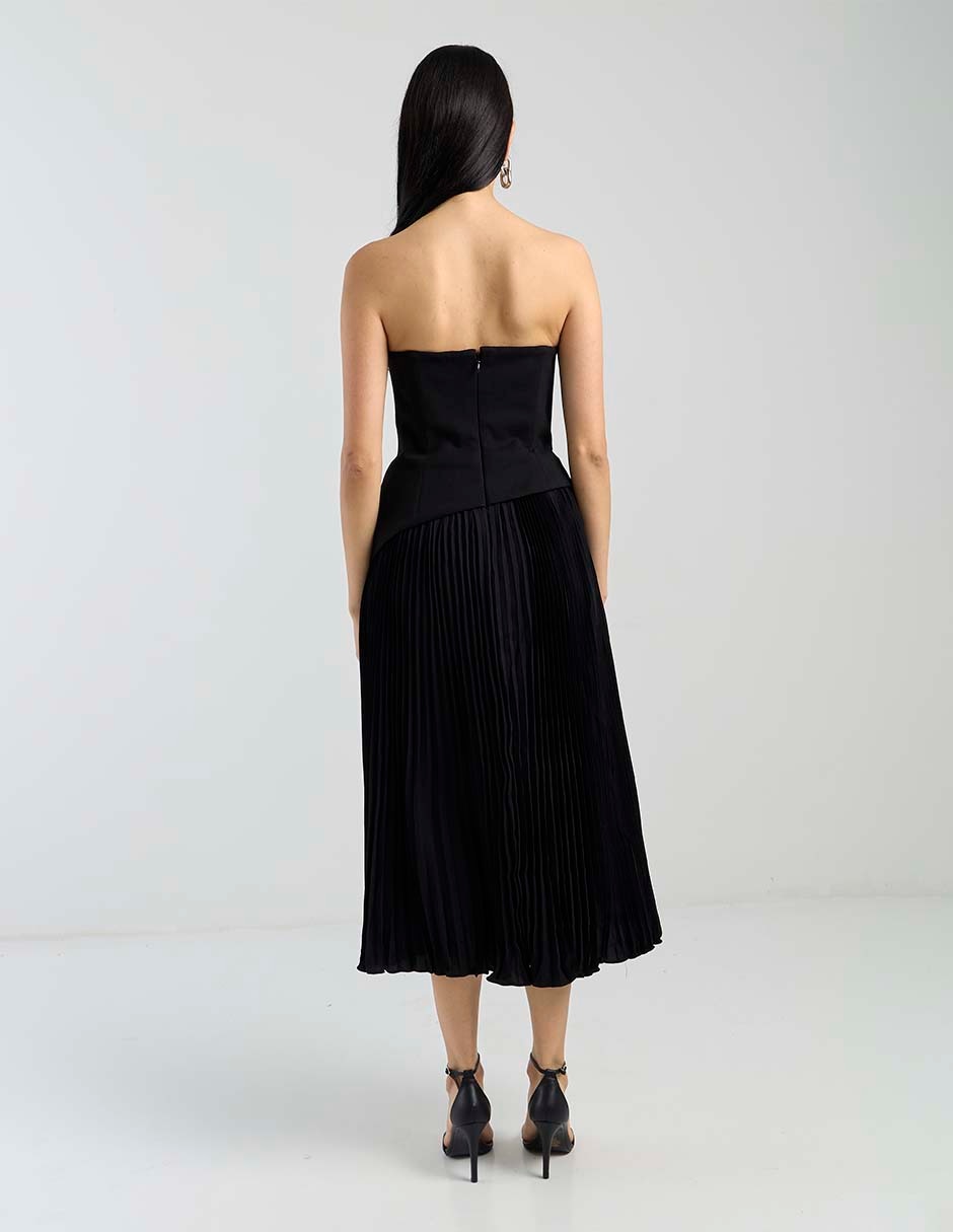 Vestido midi de fiesta escote Medio