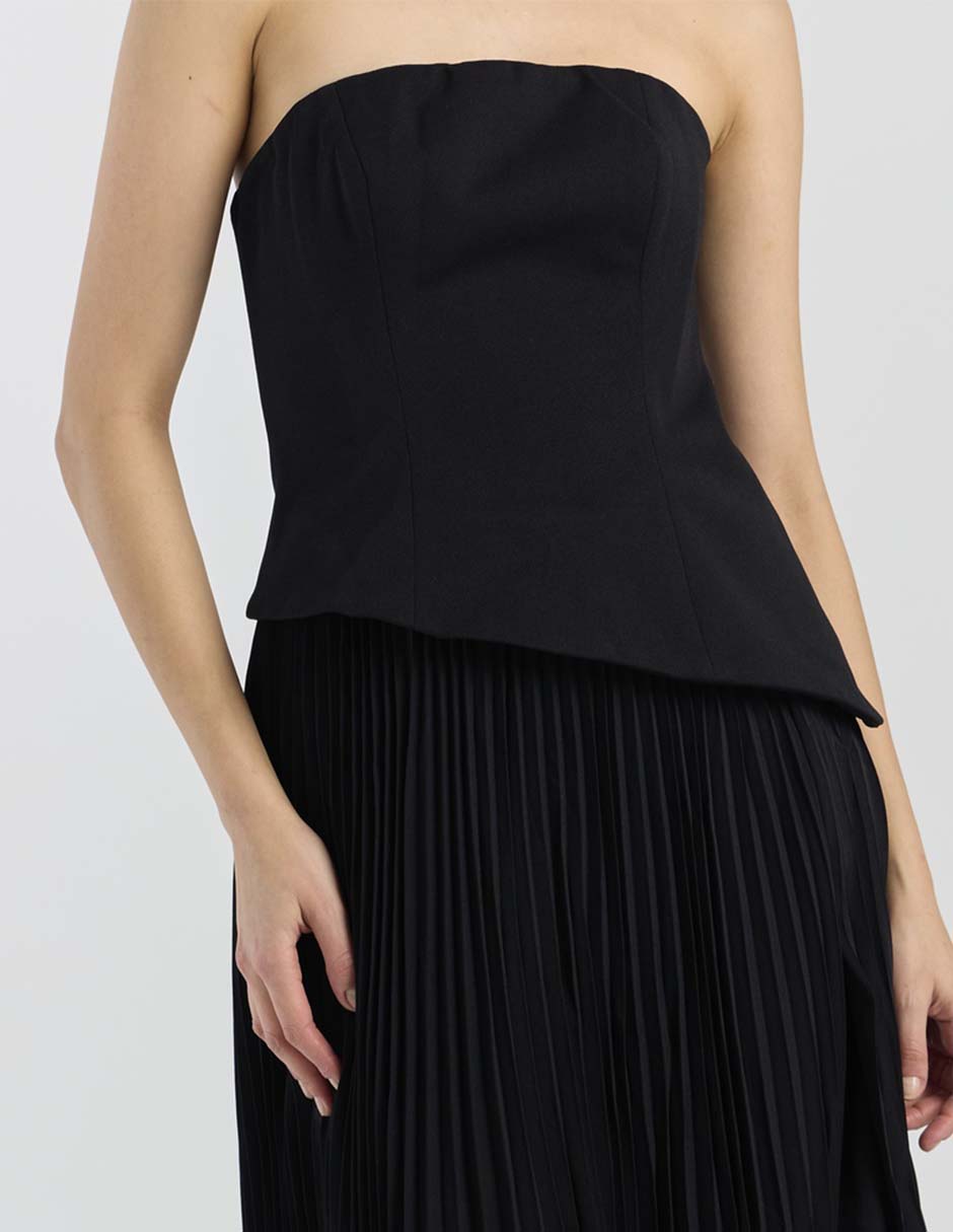 Vestido midi de fiesta escote Medio