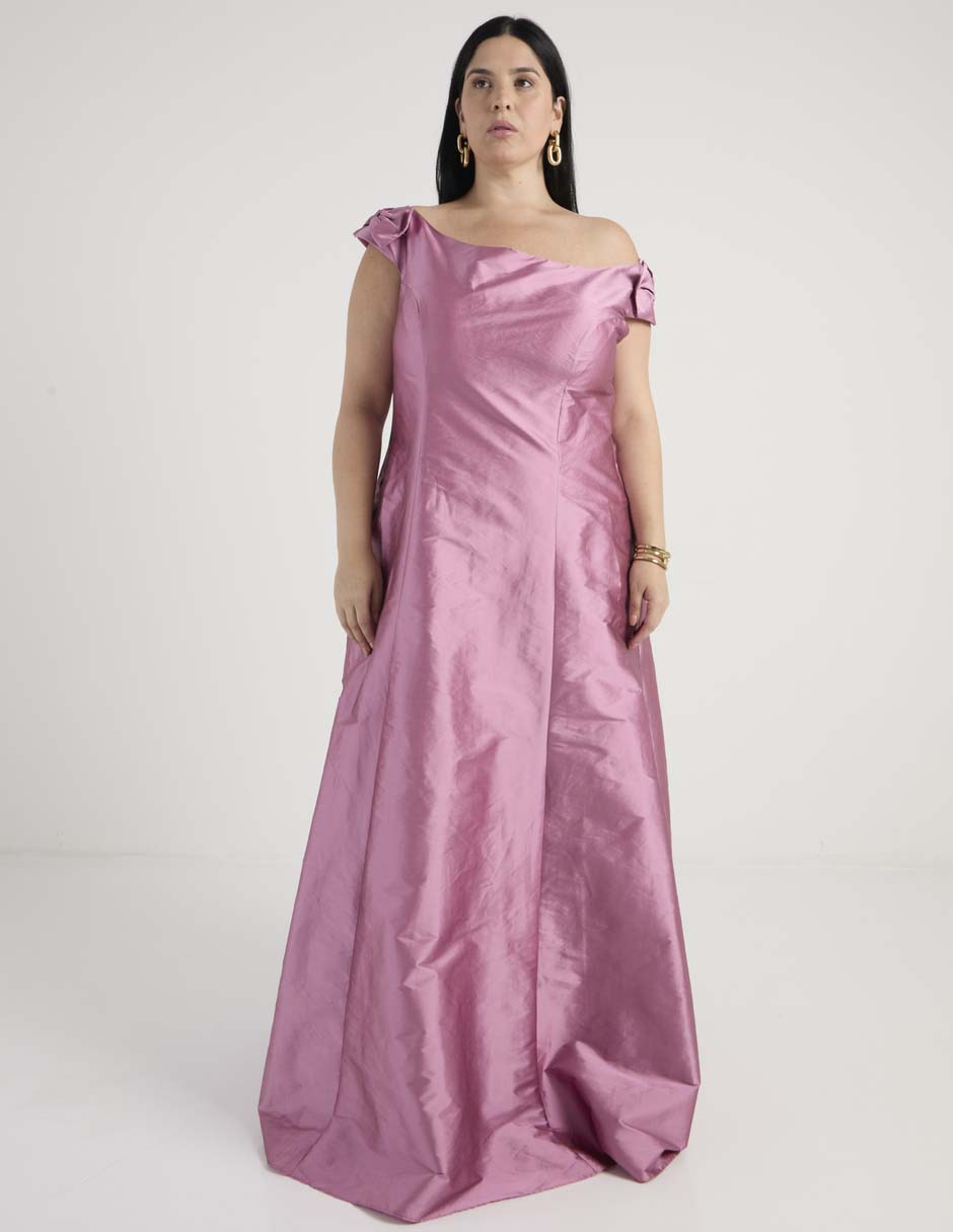 Vestido maxi de fiesta escote Bardot Vestido maxi de fiesta escote Bardot