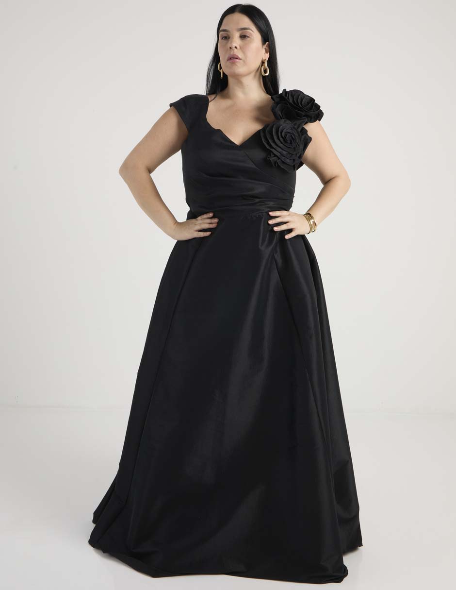 Vestido maxi de fiesta escote V 1