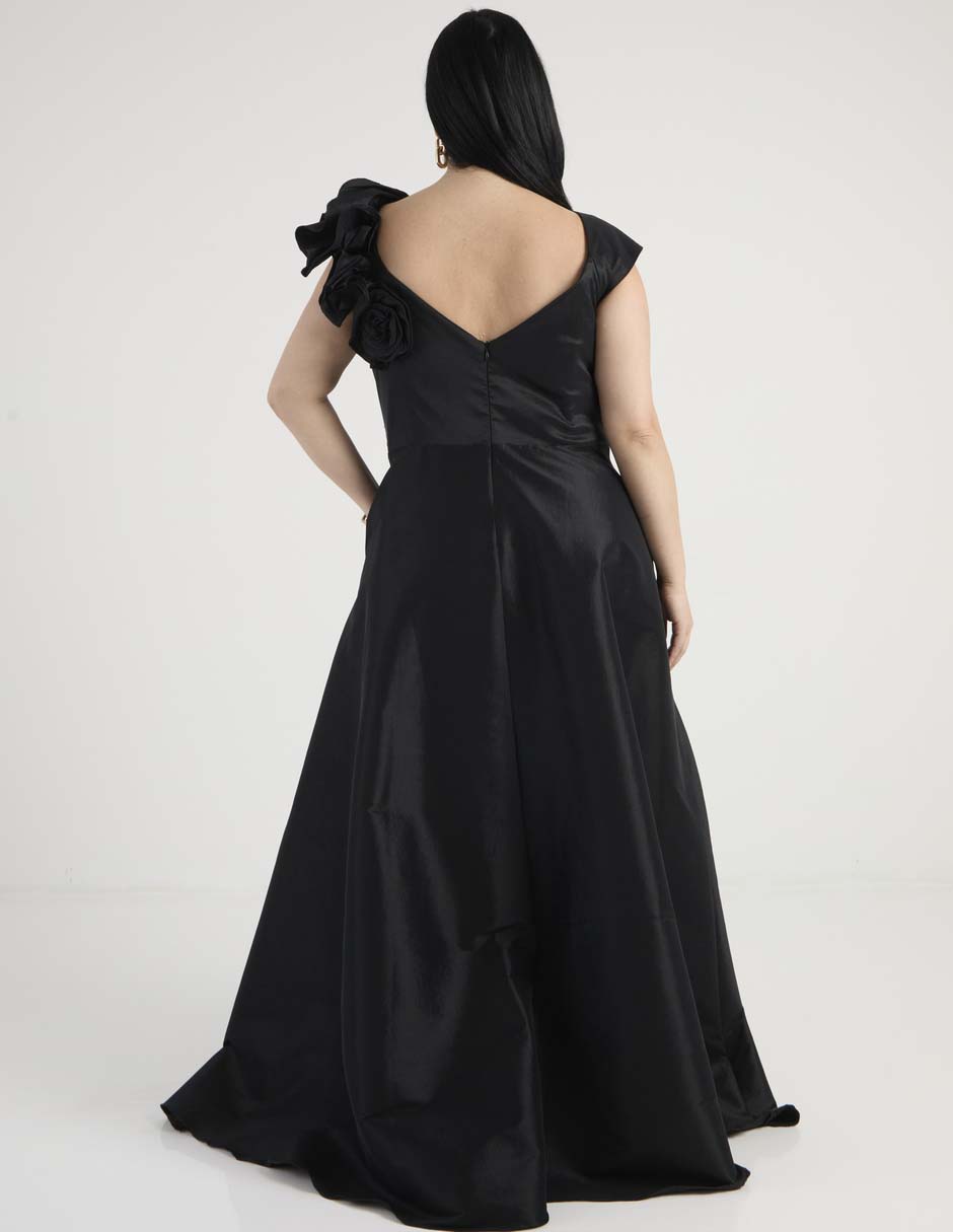 Vestido maxi de fiesta escote V 6