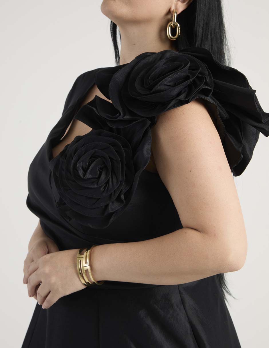 Vestido maxi de fiesta escote V 8