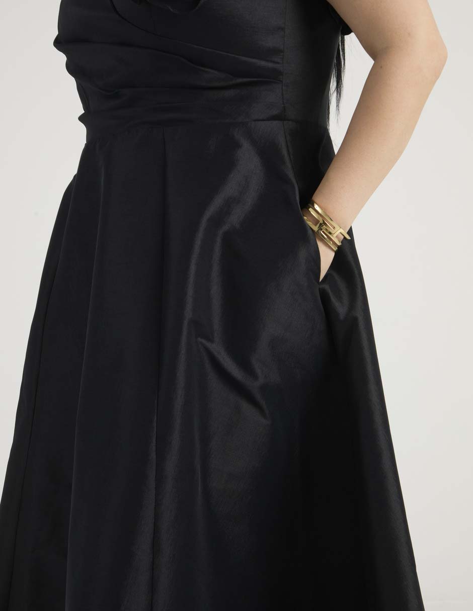 Vestido maxi de fiesta escote V 9