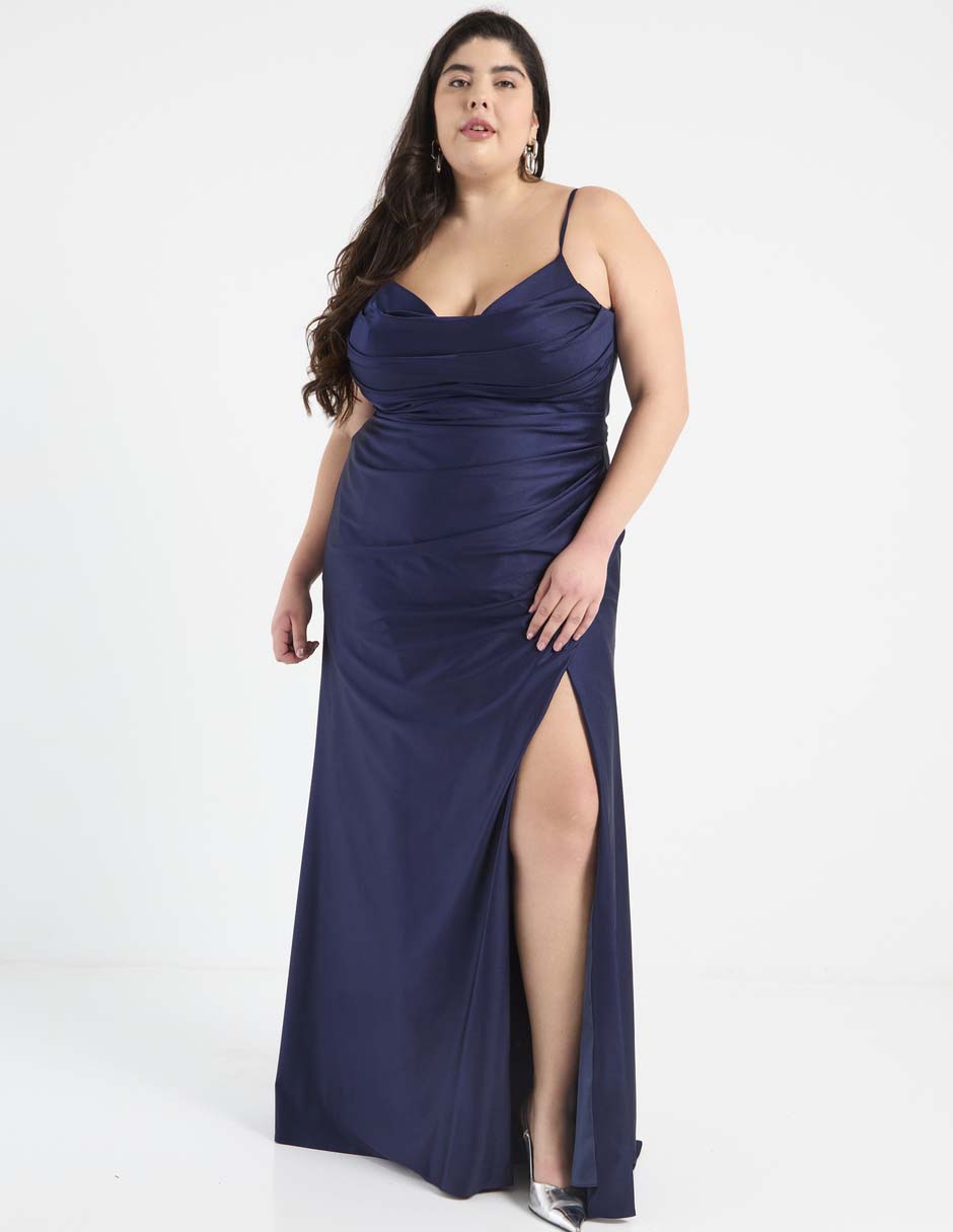 Vestido maxi de fiesta escote V