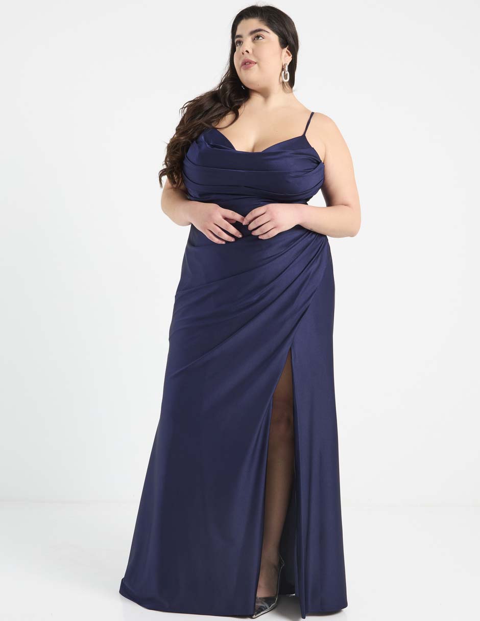 Vestido maxi de fiesta escote V