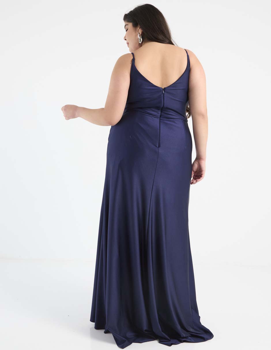 Vestido maxi de fiesta escote V 6