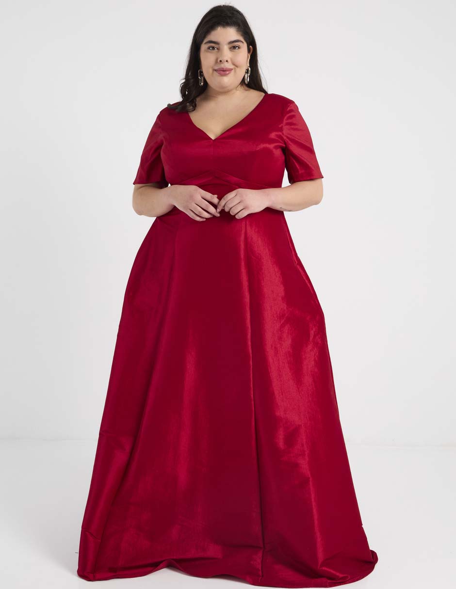 Vestido maxi de fiesta escote V 1