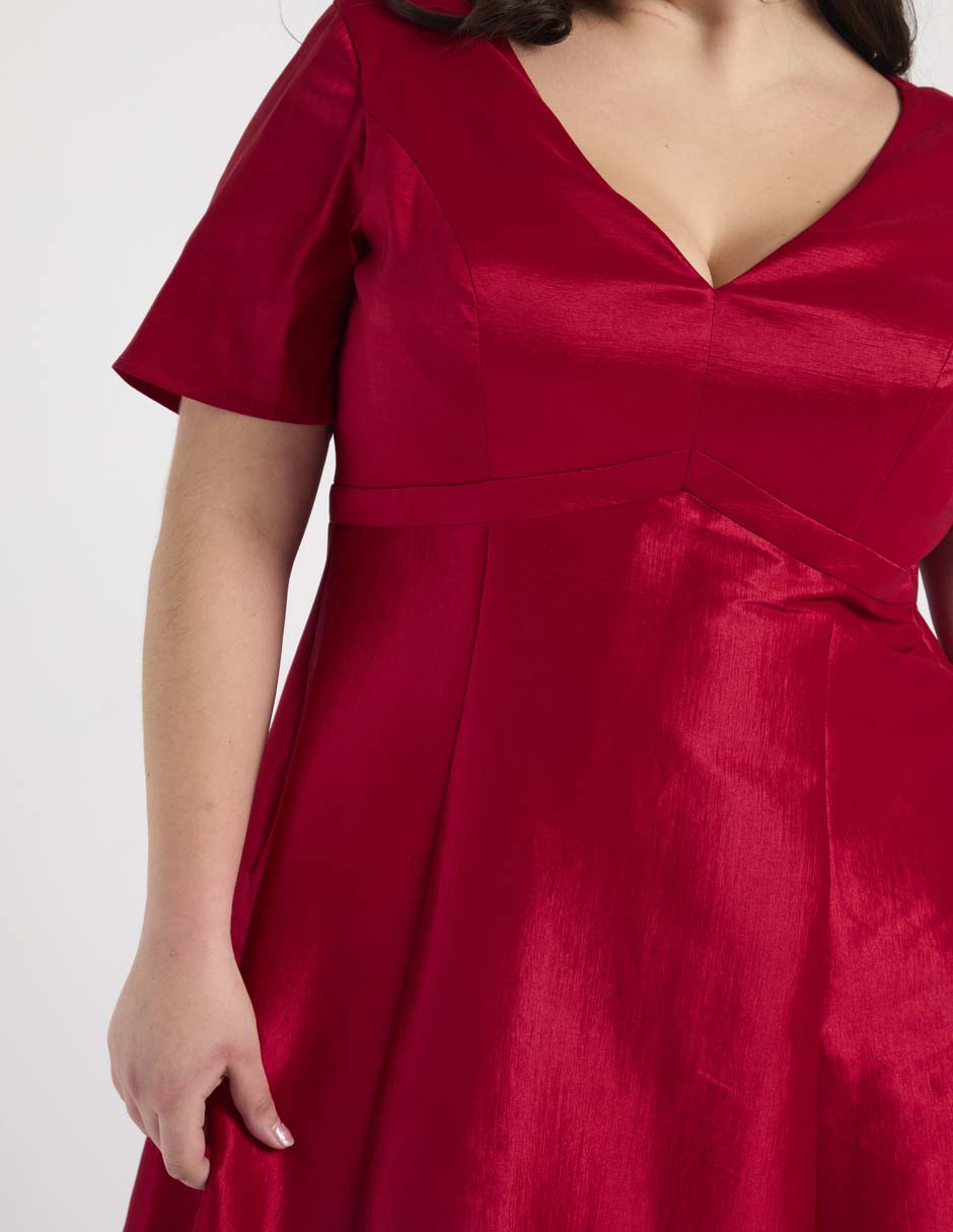 Vestido maxi de fiesta escote V 7