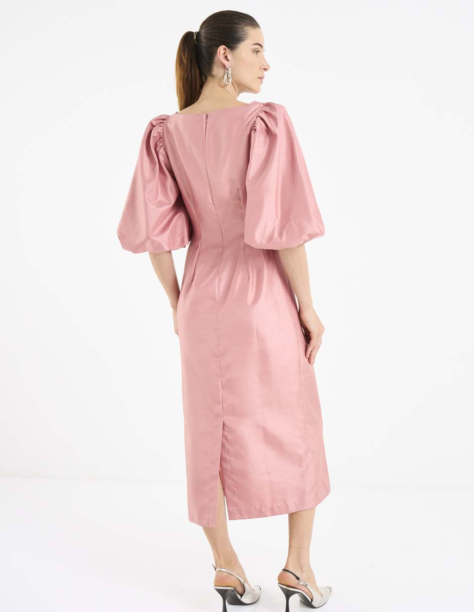 Vestido midi de fiesta Rue De La Paix escote cuadrado 5
