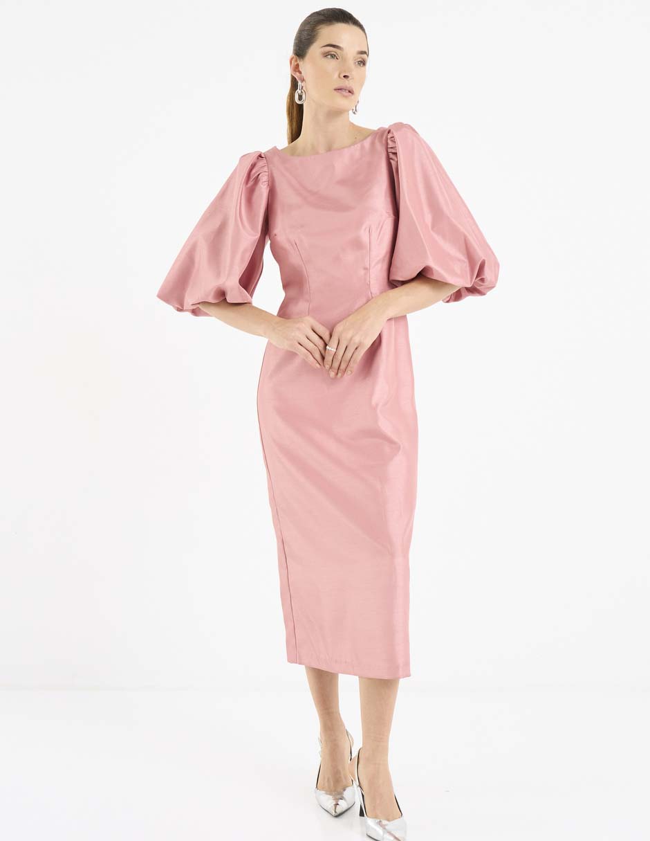 Vestido midi de fiesta Rue De La Paix escote cuadrado 6