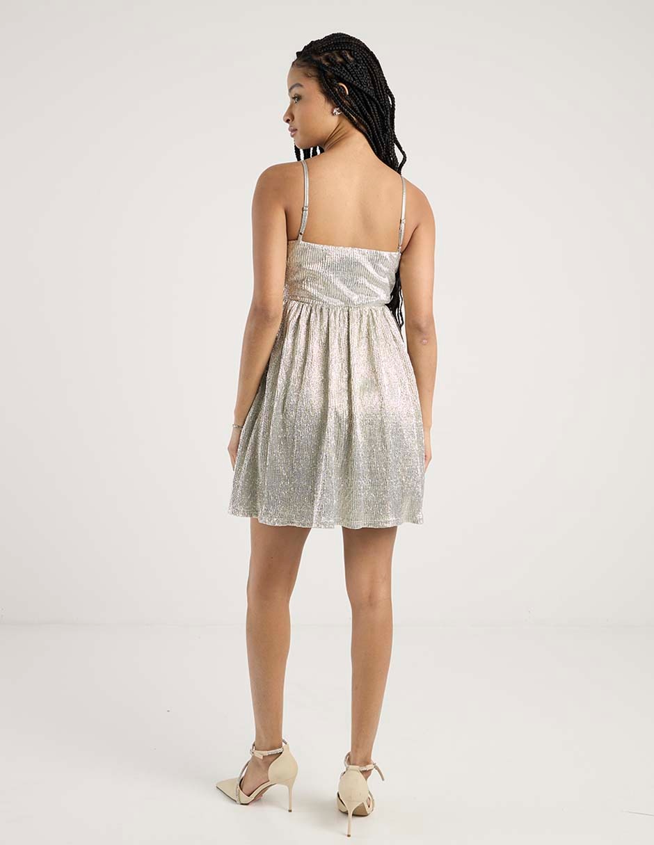 Vestido mini de fiesta escote corazón 5