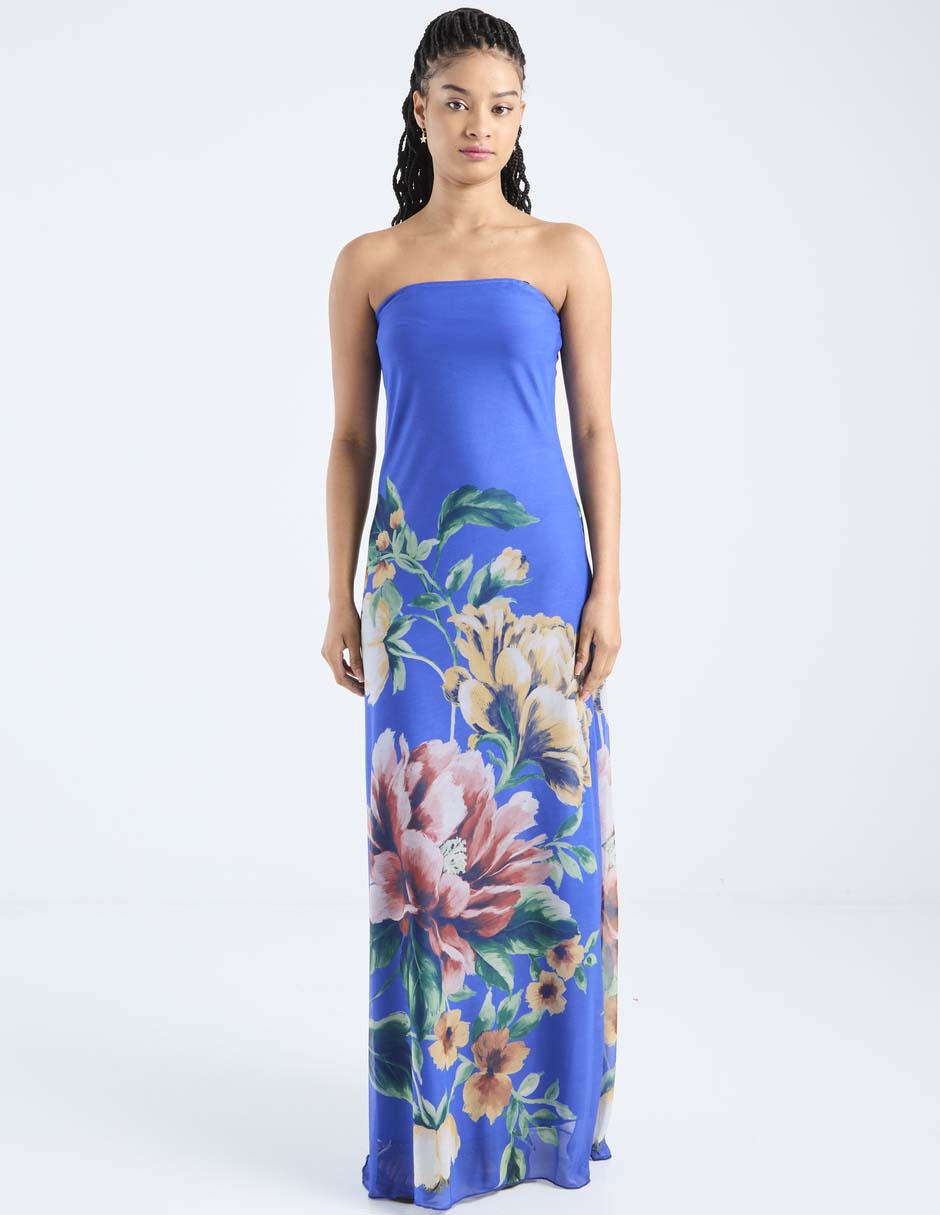 Vestido maxi cocktail espalda abierta 1