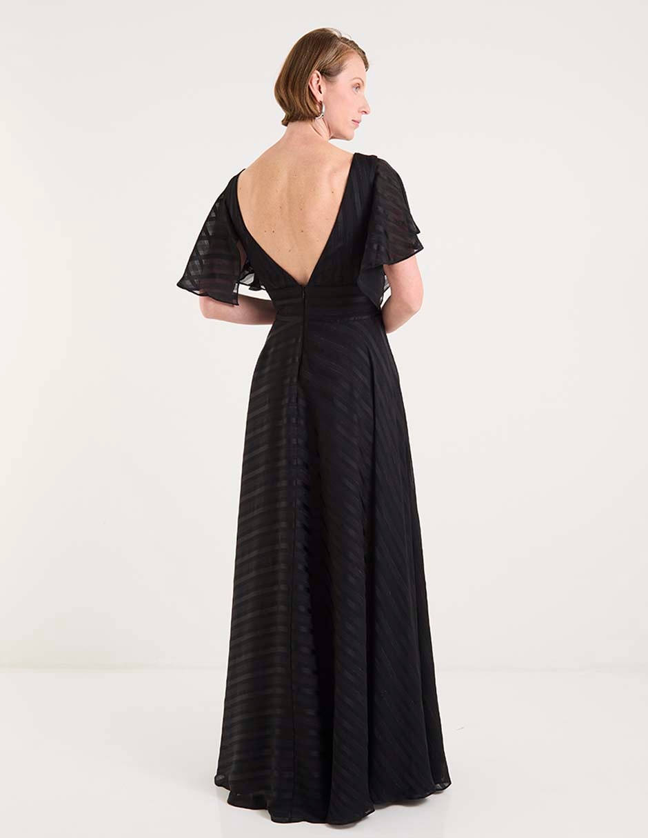 Vestido maxi de fiesta escote corazón