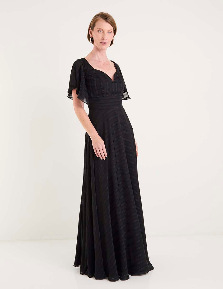 Vestido maxi de fiesta escote corazón