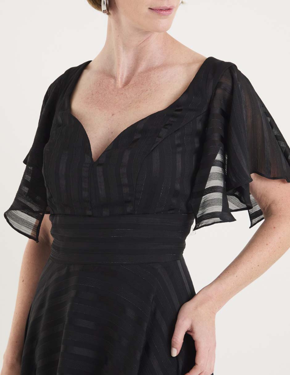 Vestido maxi de fiesta escote corazón