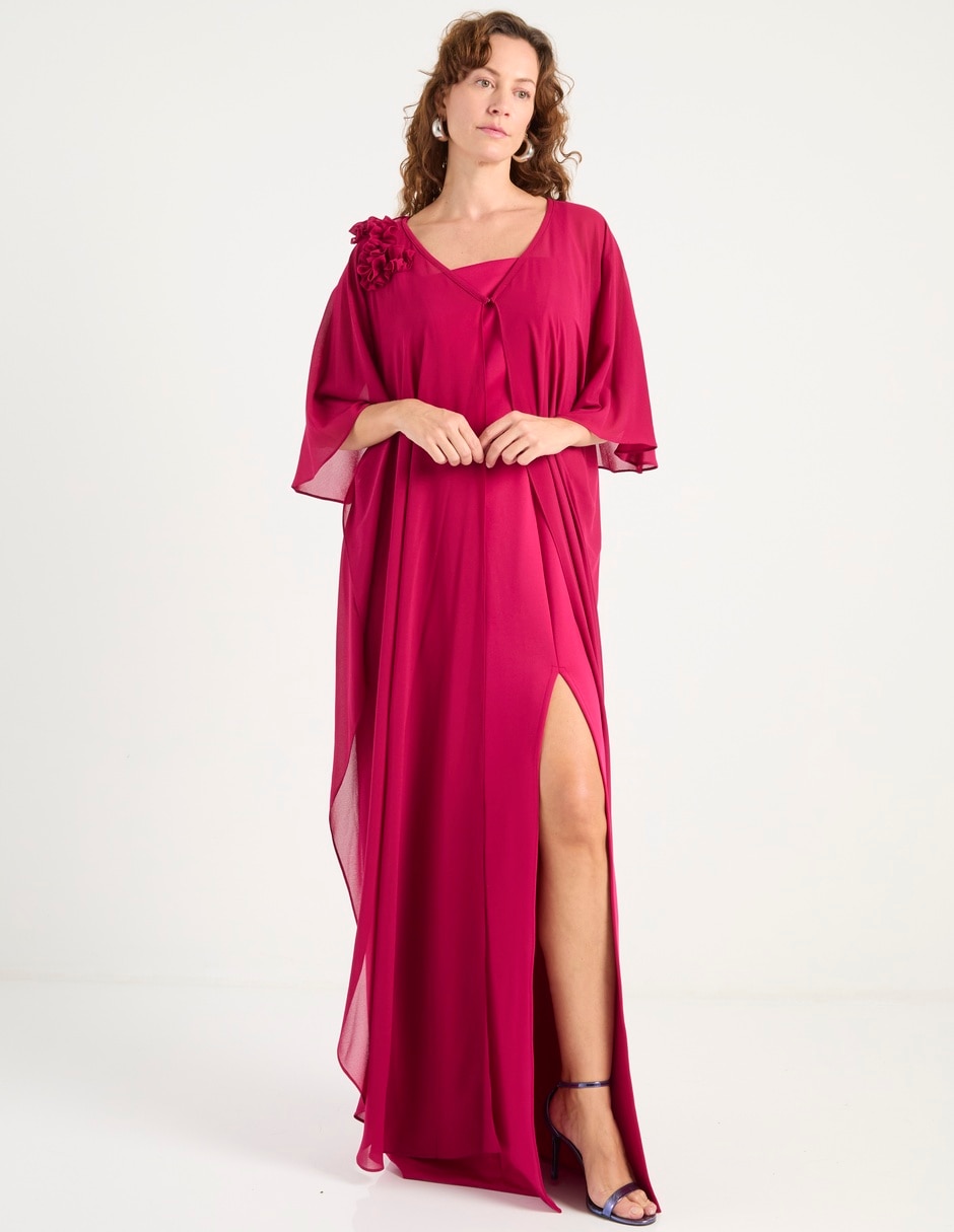 Vestido maxi de fiesta escote V 7