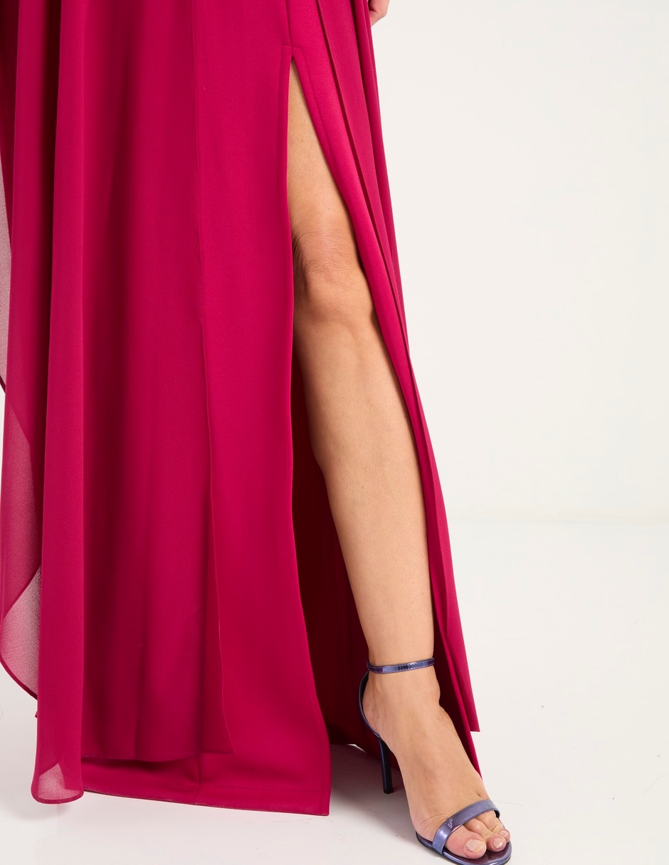 Vestido maxi de fiesta escote V 9