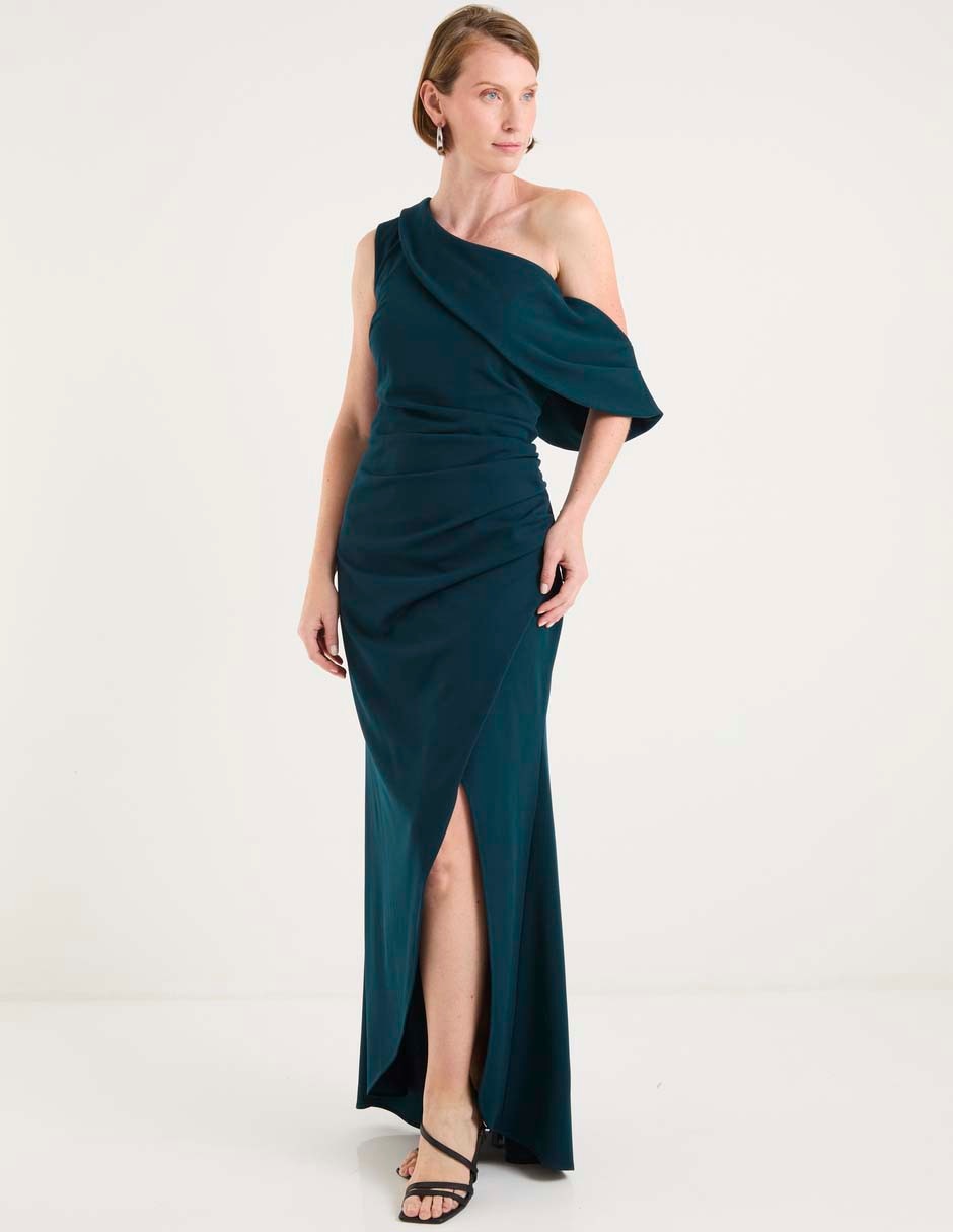 Vestido maxi de fiesta escote medio