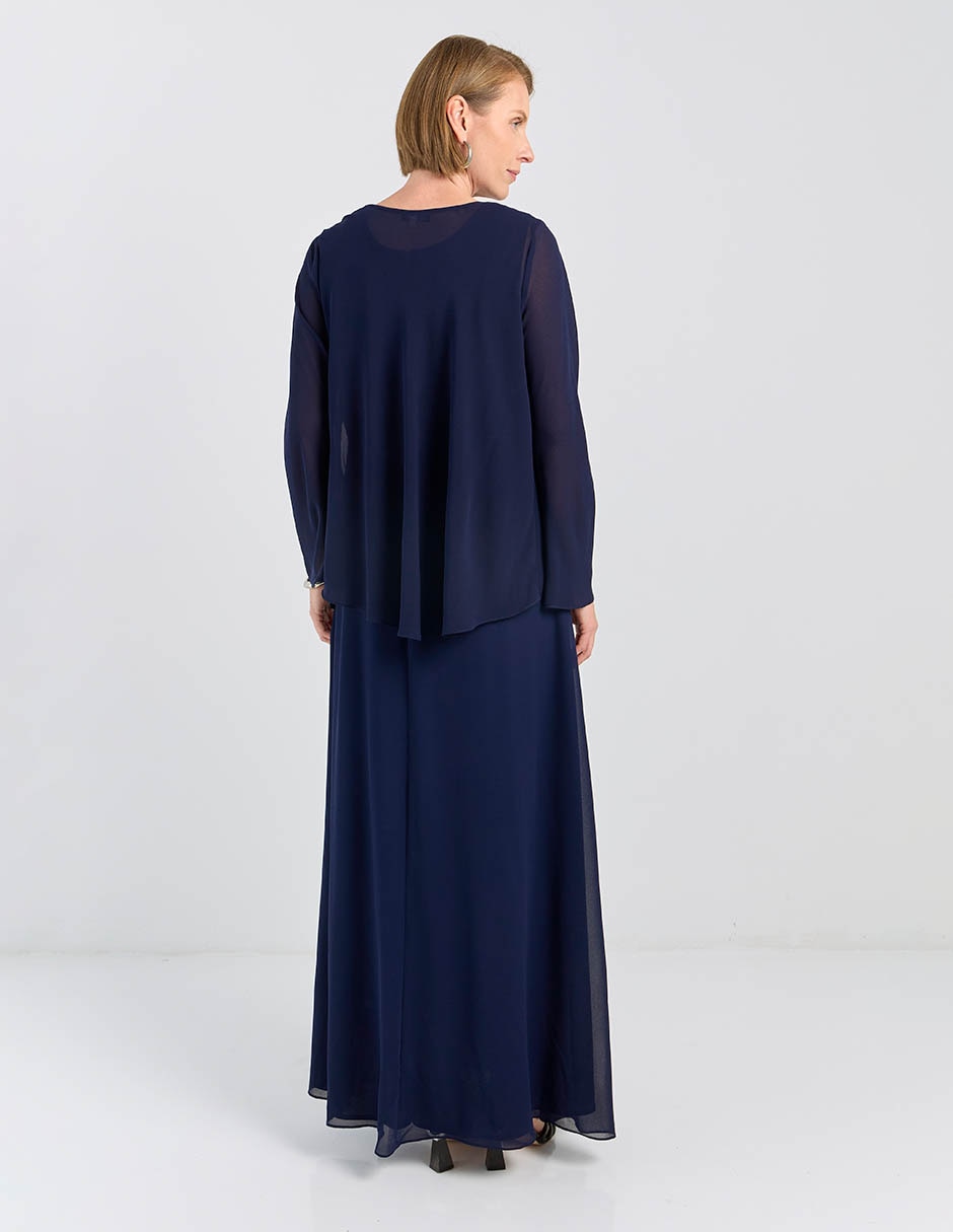 Vestido largo de fiesta escote regular 8