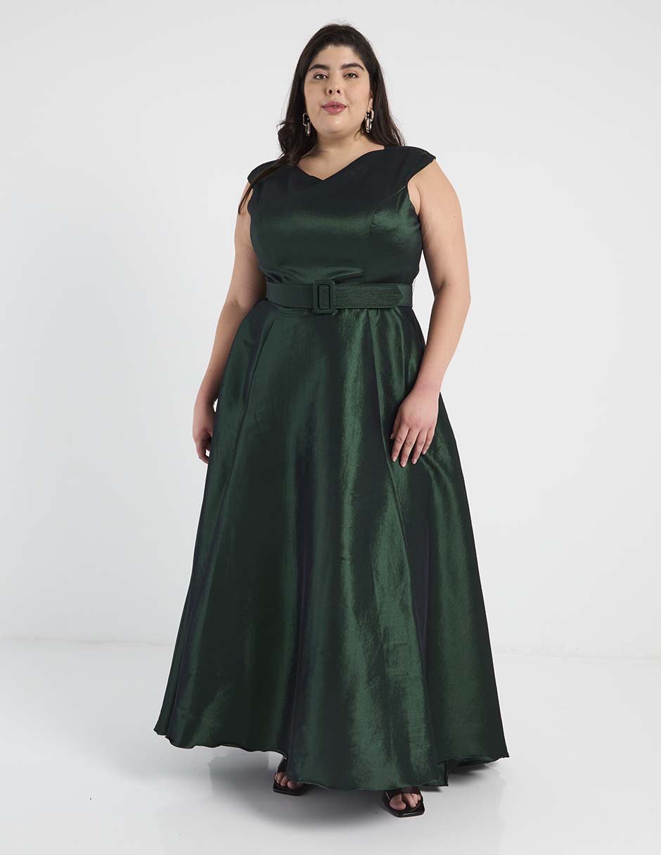 Vestido maxi de fiesta escote V 1