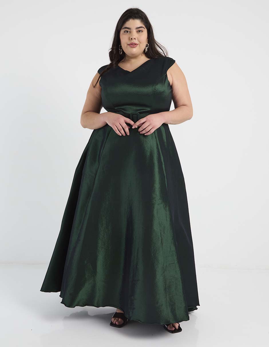 Vestido maxi de fiesta escote V 6