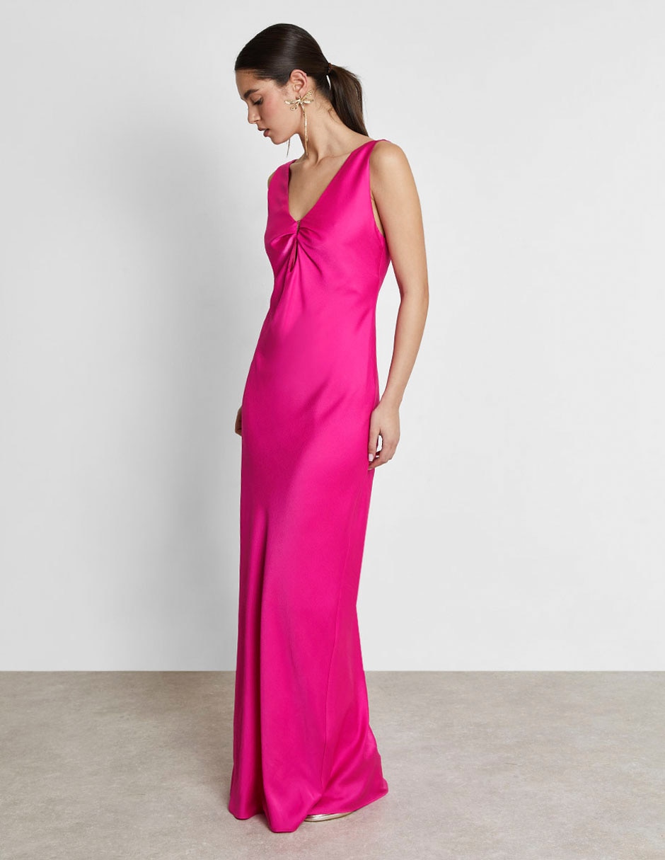 Vestido maxi Trucco de fiesta escote V