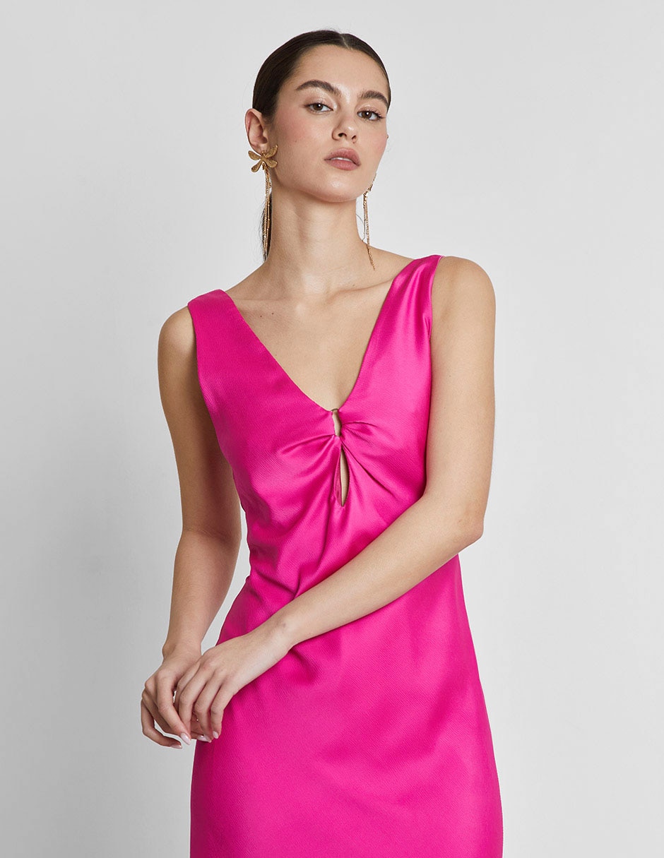 Vestido maxi Trucco de fiesta escote V