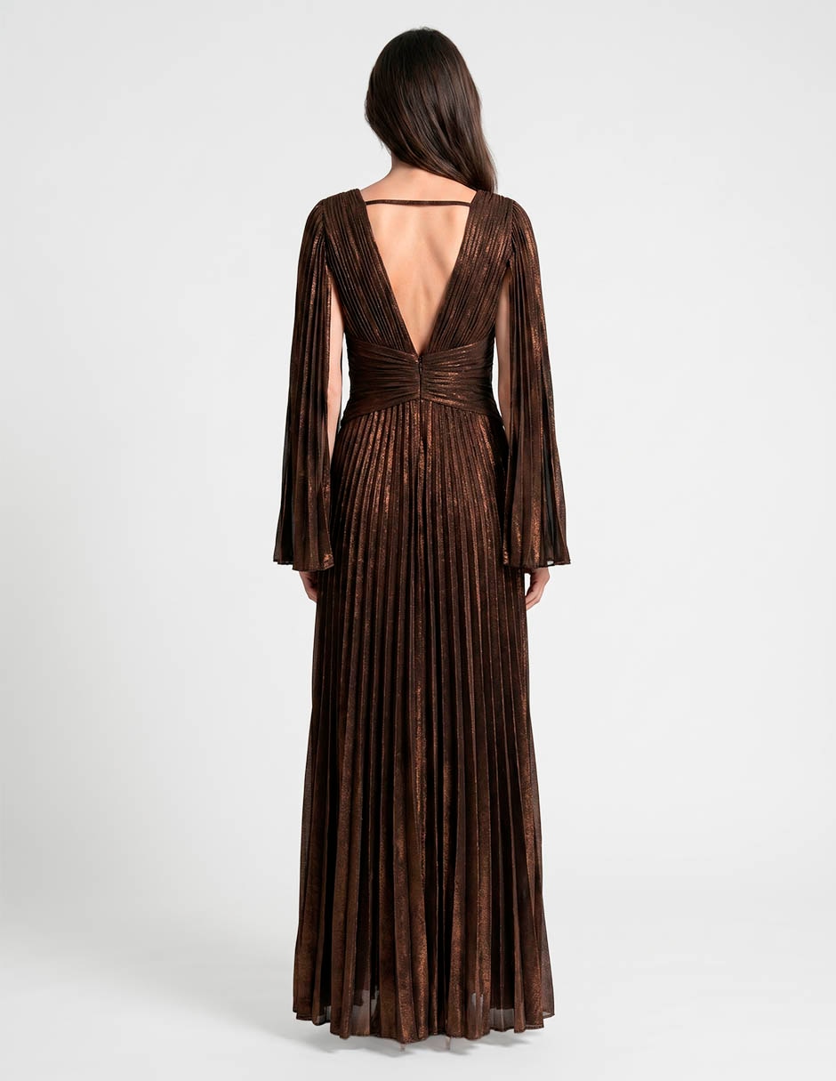Vestido maxi de fiesta escote v 2