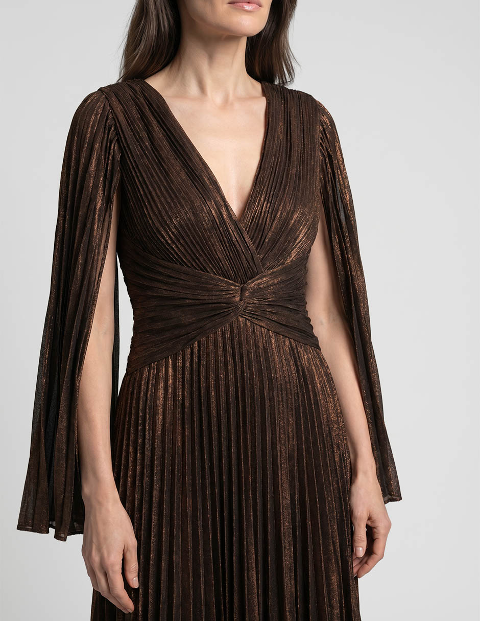 Vestido maxi de fiesta escote v 3